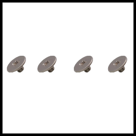 Laptop Hinge Screws – 7mm Flat Round Head, 2.5mm Diameter × 2.5mm Length (2.5mm × 2.5mm × 7mm), Replacement Set, 4-Pack