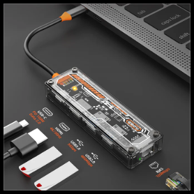 5 in 1 USB C Hub With 4K HDMI / USB2.0/3.0 USB-C PD3.0 / RJ45 100W Power Delivery
